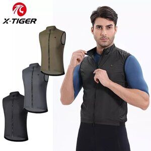 NEW X-TIGER Winter Windproof Cycling Vest Grey XXXL